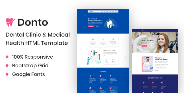 Donto I Dental Clinic & Medical Health HTML Template