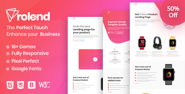 Prolend – Product Landing Page