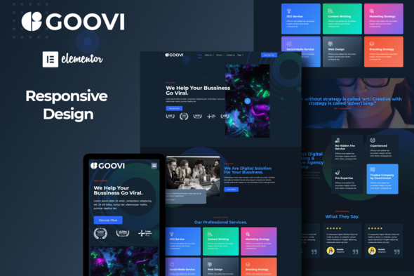 Goovi – Creative Agency & Digital Marketing Elementor Template Kits
