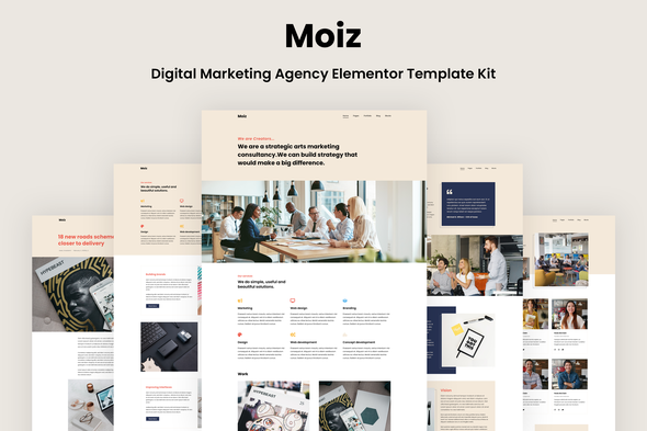 Moiz – Digital Marketing Agency Elementor Template Kit